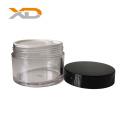 Eco-friendly single layer transparent PETG cream jar in stock